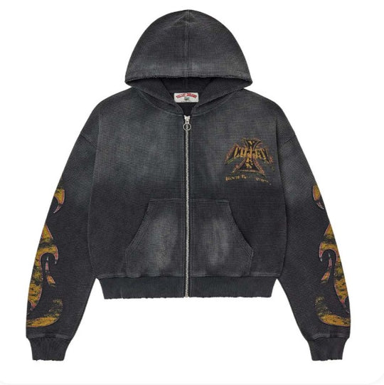 Vale Forever Reborn Waffle Knit Zip Up