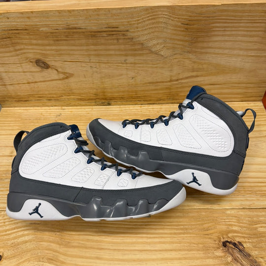 Jordan 9 Retro Flint Grey French Blue (2026) Size 11M (Lightly Worn)